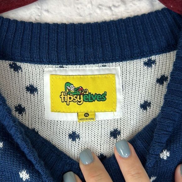 Tipsy Elves Reindeer Climax Ugly Sweater Men’s Size XL - Picture 5 of 7